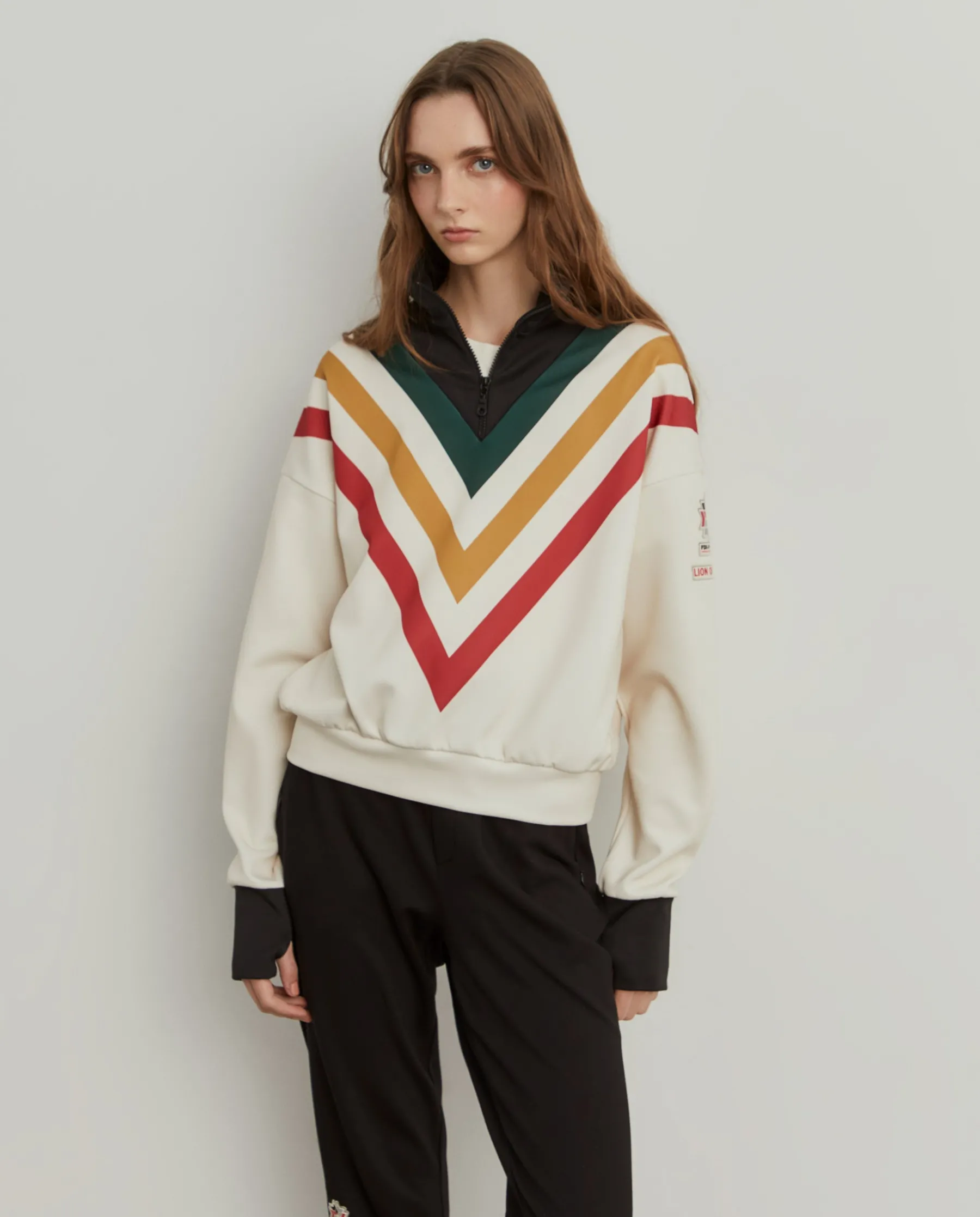 MULHER LION OF PORCHES Sweats^Sweater às riscas Lion x FDI
