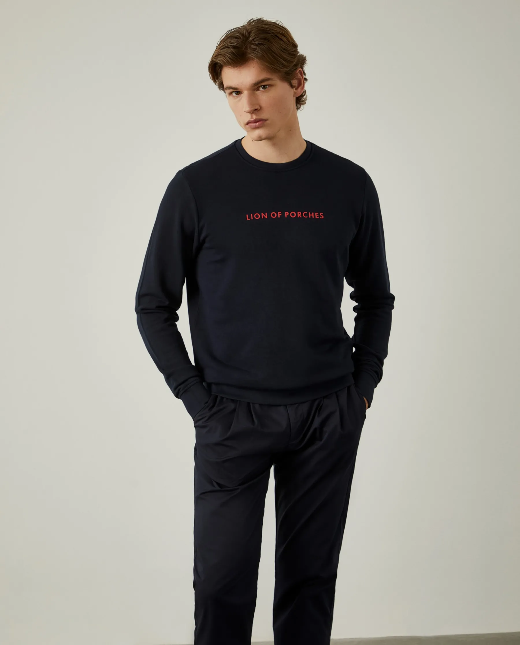 LION OF PORCHES Sweats^Sweatshirt de algodão com logotipo