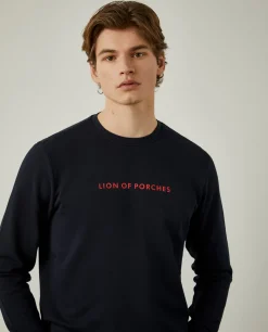 LION OF PORCHES Sweats^Sweatshirt de algodão com logotipo