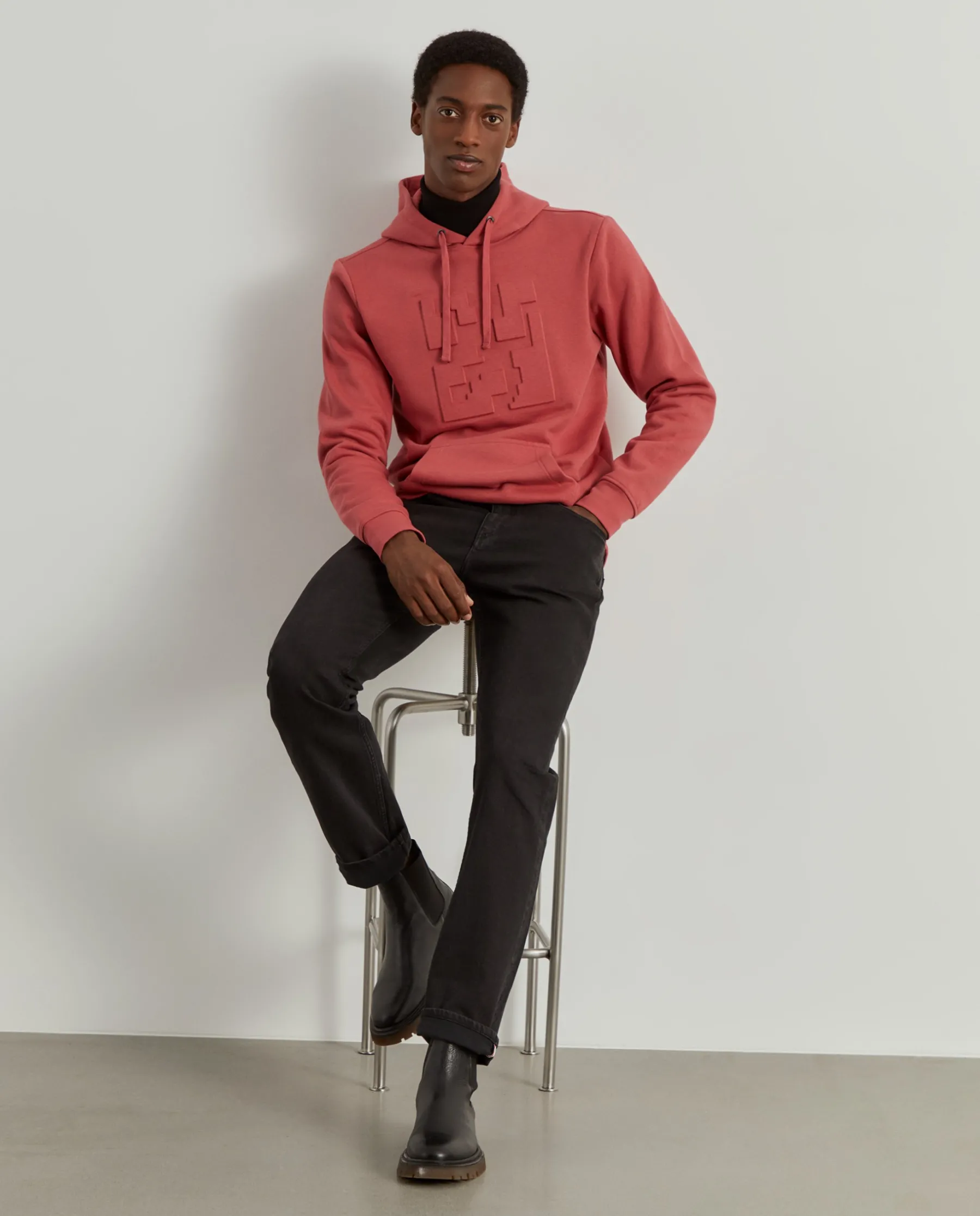 LION OF PORCHES Sweats^Sweatshirt com capuz mistura de algodão
