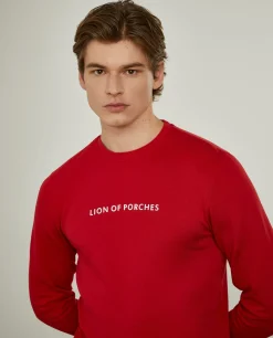 LION OF PORCHES Sweats^Sweatshirt de algodão com branding