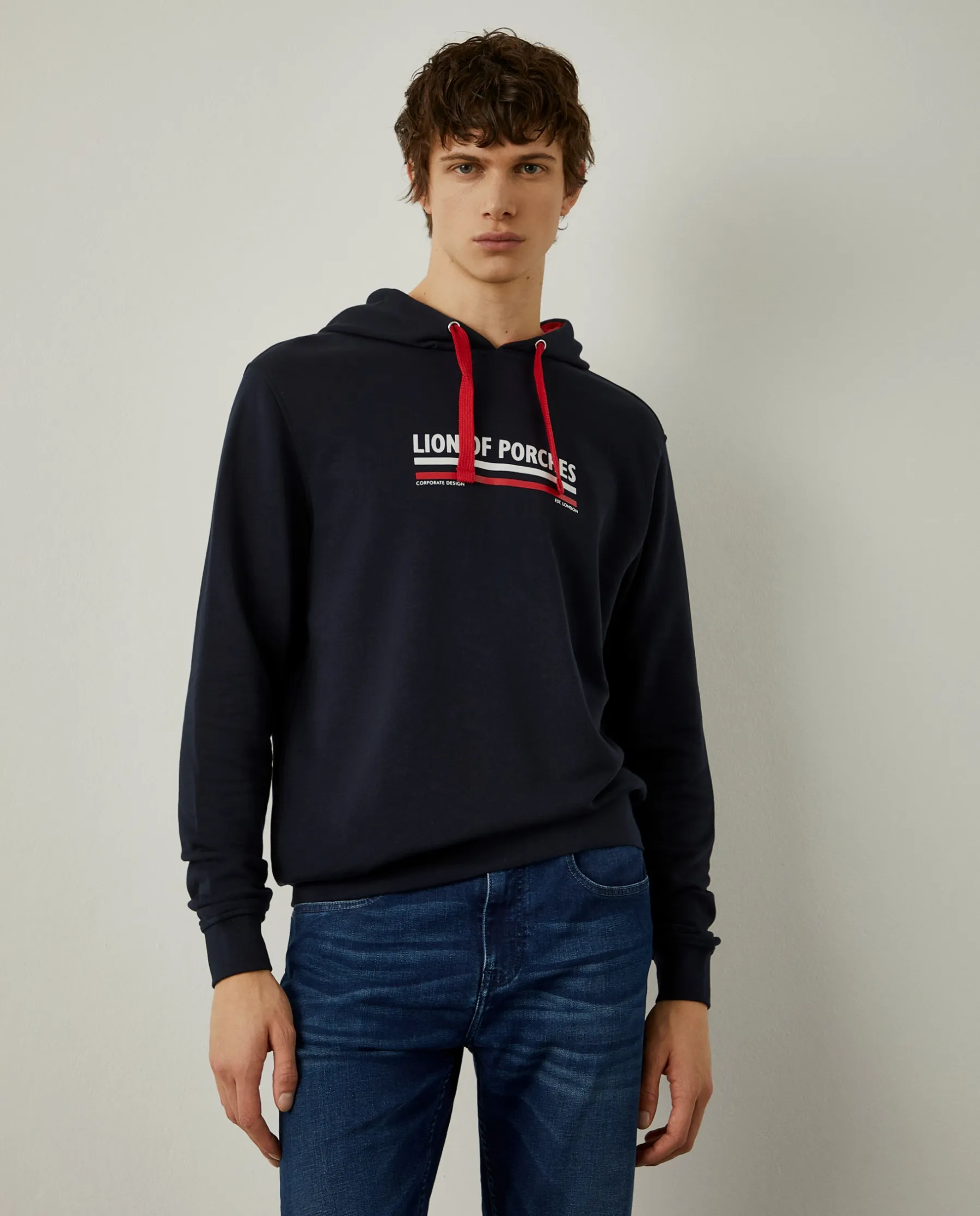 LION OF PORCHES Sweats^Sweatshirt de algodão com capuz