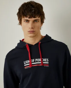 LION OF PORCHES Sweats^Sweatshirt de algodão com capuz