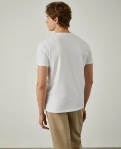 LION OF PORCHES T-Shirts^T-shirt 100% algodão com barra em contraste