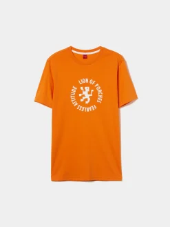 LION OF PORCHES T-Shirts^T-shirt 100% algodão com estampado