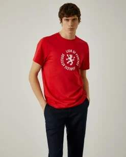 LION OF PORCHES T-Shirts^T-shirt 100% algodão com logotipo