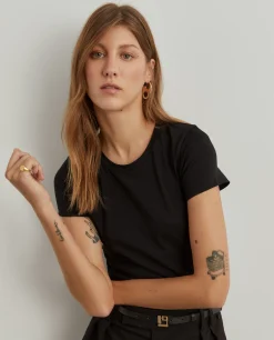 MULHER LION OF PORCHES T-Shirts^T-shirt básica de algodão