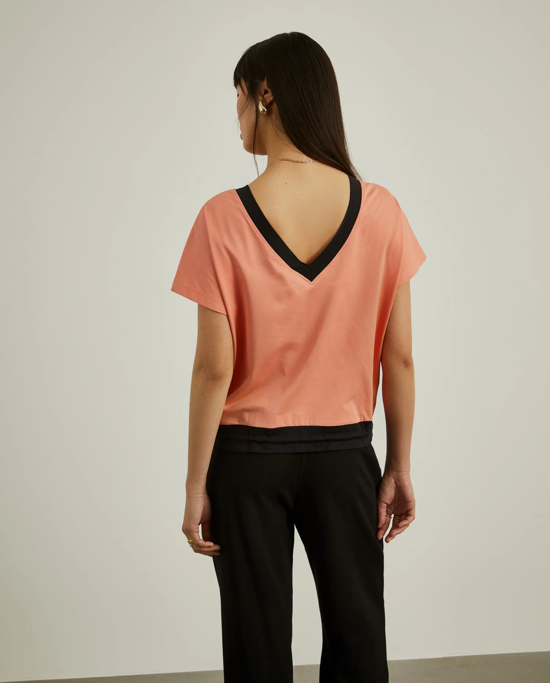 MULHER LION OF PORCHES T-Shirts^T-shirt color block com cintura ajustável