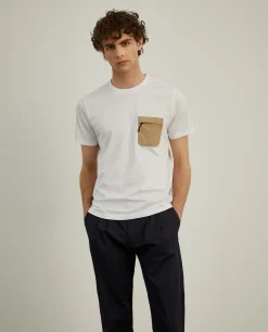 LION OF PORCHES T-Shirts^T-shirt com bolso em contraste