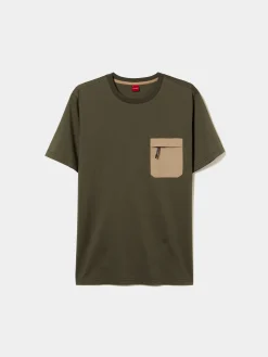 LION OF PORCHES T-Shirts^T-shirt com bolso em contraste