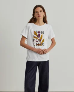 MULHER LION OF PORCHES T-Shirts^T-shirt com branding estampado