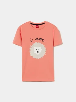LION OF PORCHES T-Shirts^T-shirt com estampado de leão