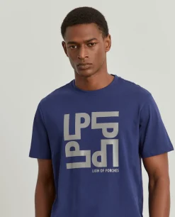 LION OF PORCHES T-Shirts^T-shirt com estampado em algodão