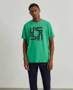 LION OF PORCHES T-Shirts^T-shirt com estampado em algodão