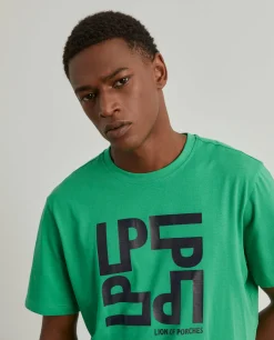LION OF PORCHES T-Shirts^T-shirt com estampado em algodão