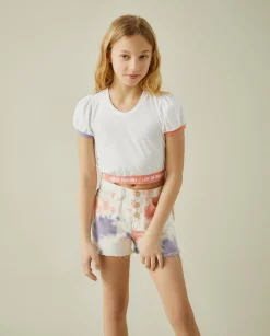 LION OF PORCHES T-Shirts^T-shirt cropped com manga balão