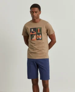 LION OF PORCHES T-Shirts^T-shirt de algodão com estampado