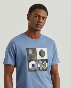 LION OF PORCHES T-Shirts^T-shirt de algodão com estampado