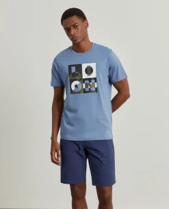 LION OF PORCHES T-Shirts^T-shirt de algodão com estampado
