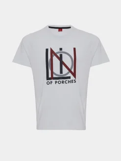 LION OF PORCHES T-Shirts^T-shirt de algodão com estampado