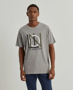 LION OF PORCHES T-Shirts^T-shirt de algodão com estampado