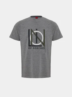 LION OF PORCHES T-Shirts^T-shirt de algodão com estampado