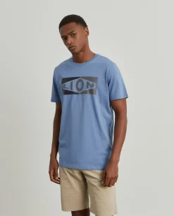 LION OF PORCHES T-Shirts^T-shirt de algodão com estampado