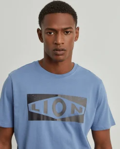 LION OF PORCHES T-Shirts^T-shirt de algodão com estampado
