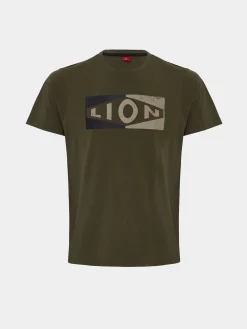 LION OF PORCHES T-Shirts^T-shirt de algodão com estampado