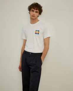 LION OF PORCHES T-Shirts^T-shirt de algodão com estampado
