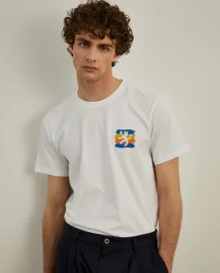 LION OF PORCHES T-Shirts^T-shirt de algodão com estampado