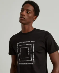 LION OF PORCHES T-Shirts^T-shirt de algodão com estampado