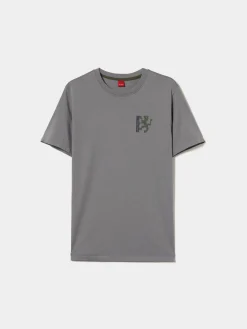 LION OF PORCHES T-Shirts^T-shirt de algodão com estampado