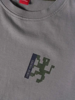LION OF PORCHES T-Shirts^T-shirt de algodão com estampado
