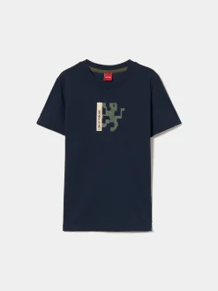 LION OF PORCHES T-Shirts^T-shirt de algodão com estampado