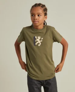 LION OF PORCHES T-Shirts^T-shirt de algodão com estampado