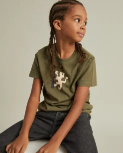 LION OF PORCHES T-Shirts^T-shirt de algodão com estampado