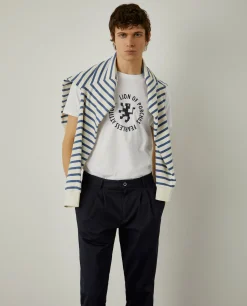 LION OF PORCHES T-Shirts^T-shirt de algodão com logotipo