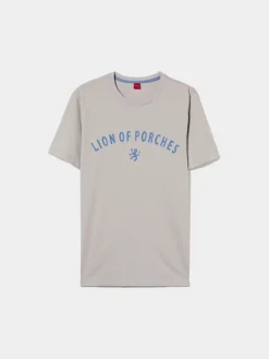 LION OF PORCHES T-Shirts^T-shirt de algodão com logotipo no peito