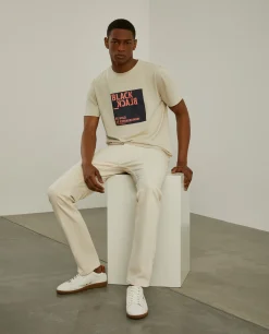 LION OF PORCHES T-Shirts^T-shirt de algodão com mensagem