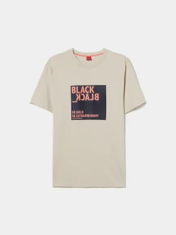 LION OF PORCHES T-Shirts^T-shirt de algodão com mensagem