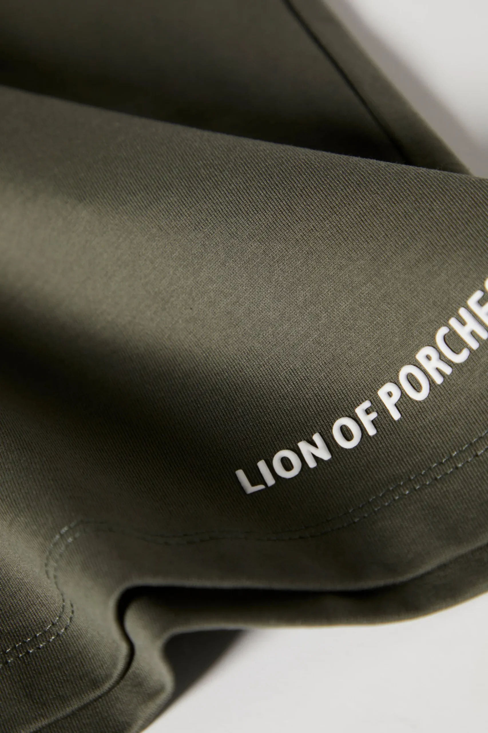 MULHER LION OF PORCHES T-Shirts^T-shirt de algodão decote em V