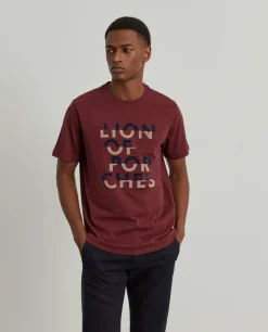 LION OF PORCHES T-Shirts^T-shirt de algodão