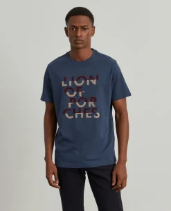 LION OF PORCHES T-Shirts^T-shirt de algodão