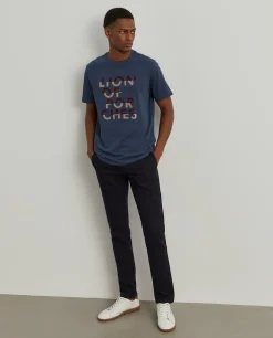 LION OF PORCHES T-Shirts^T-shirt de algodão