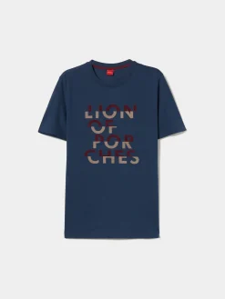 LION OF PORCHES T-Shirts^T-shirt de algodão