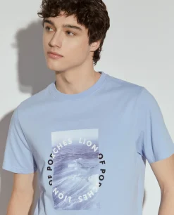 LION OF PORCHES T-Shirts^T-shirt manga curta com estampado