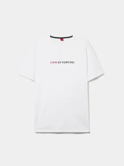 LION OF PORCHES T-Shirts^T-shirt manga curta em algodão