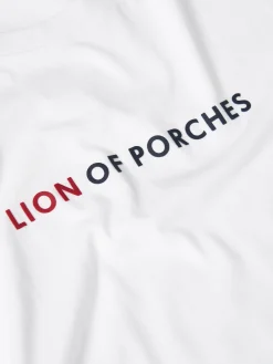 LION OF PORCHES T-Shirts^T-shirt manga curta em algodão