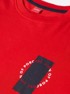 LION OF PORCHES T-Shirts^T-shirt manga curta em algodão